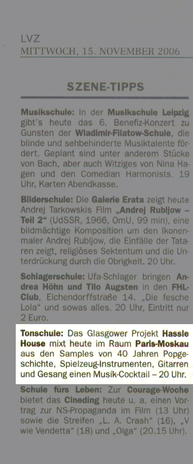 Leipziger Volkszeitung, 15.11.2006 